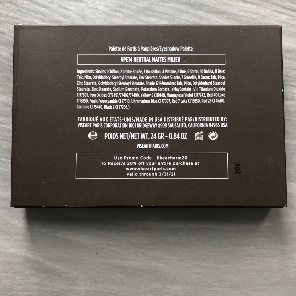 Viseart Neutral Mattes Milieu Eyeshadow Palette - Picture 4 of 6